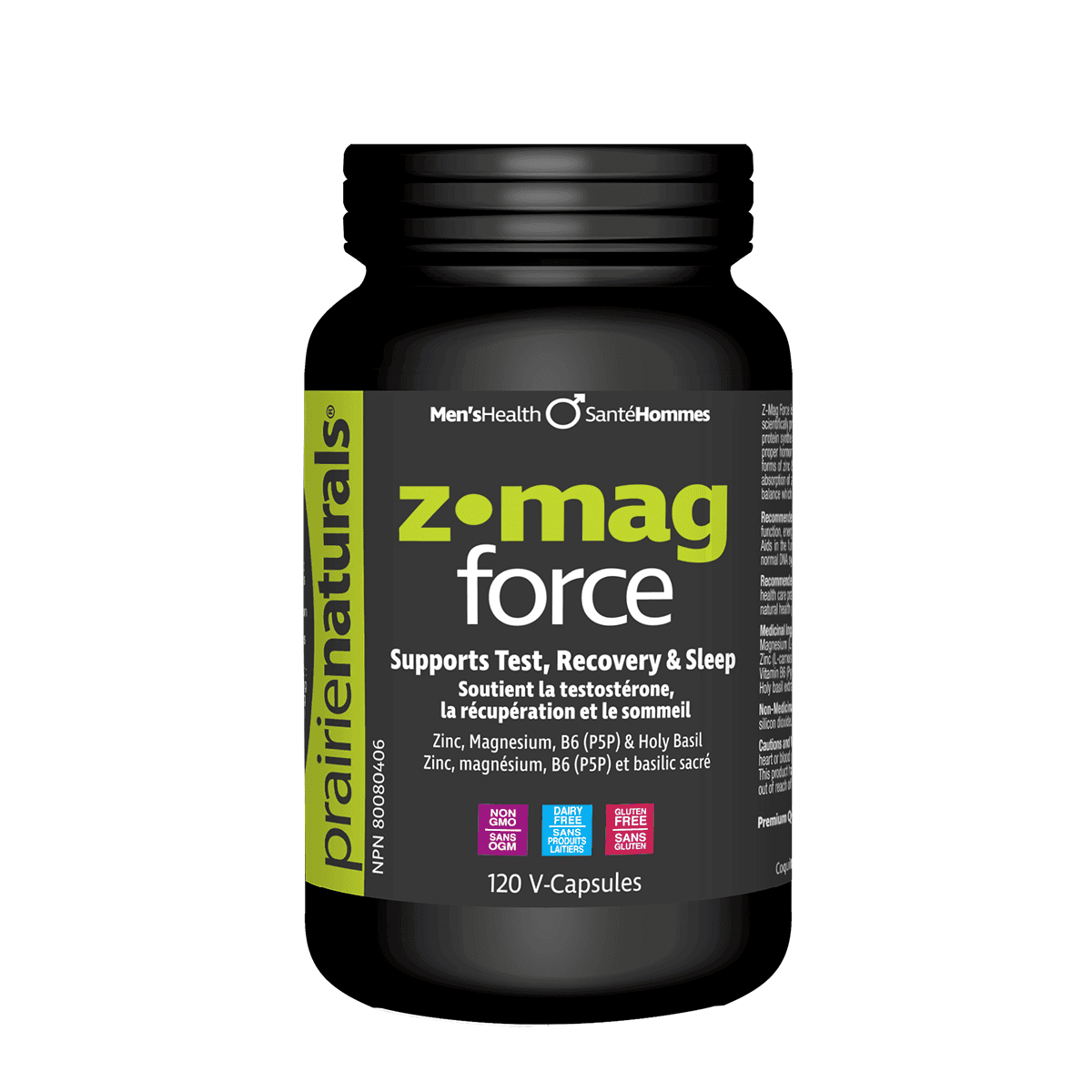 Prairie Naturals Z Mag-Force Zinc, Magnesium Aspartate, P5P (B6), & Holy Basil Extract